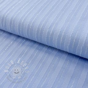 Bavlnená látka VOILE LUREX Stripes light blue