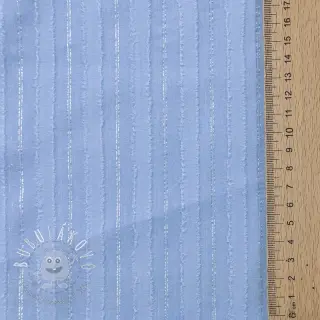 Bavlnená látka VOILE LUREX Stripes light blue