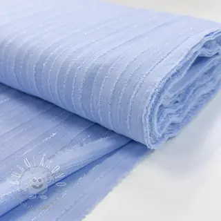 Bavlnená látka VOILE LUREX Stripes light blue
