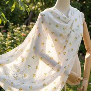 Dvojitá gázovina/mušelín Fruits lemon ORGANIC