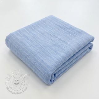 Bavlnená látka VOILE LUREX Stripes light blue