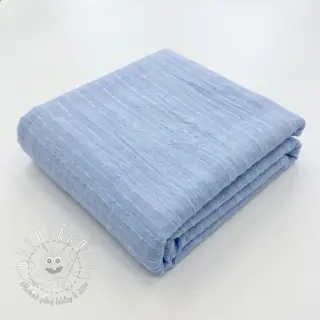 Bavlnená látka VOILE LUREX Stripes light blue