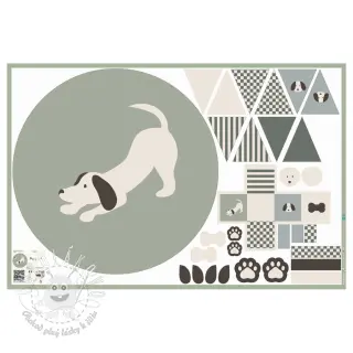 Bavlnená látka Dog PANEL digital print