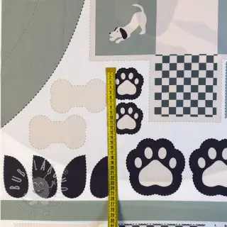 Bavlnená látka Dog PANEL digital print