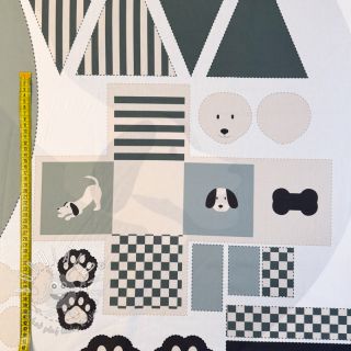 Bavlnená látka Dog PANEL digital print