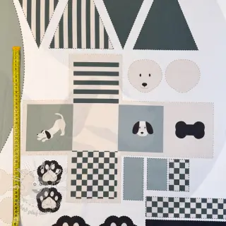 Bavlnená látka Dog PANEL digital print