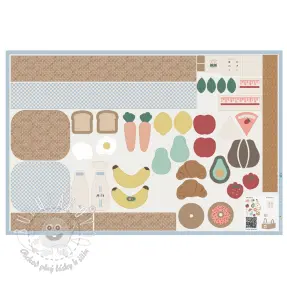 Bavlnená látka Farmers market PANEL digital print