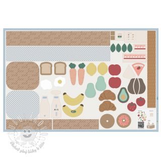 Bavlnená látka Farmers market PANEL digital print