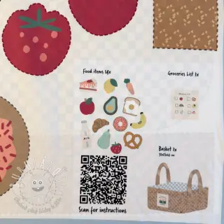 Bavlnená látka Farmers market PANEL digital print