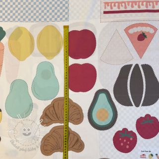 Bavlnená látka Farmers market PANEL digital print