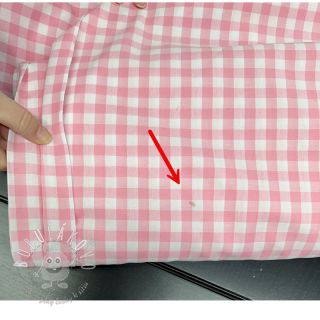 Bavlnená látka Check rosa II.trieda