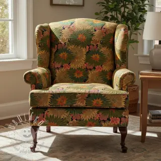 Dekoračná látka jacquard Matcha allover kaki