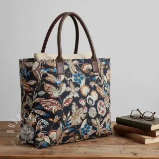 Dekoračná látka jacquard Neroli allover nuit