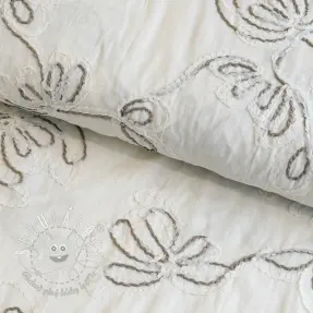 Bavlnená látka EMBROIDERY Loom En Light off white