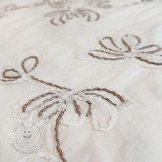 Bavlnená látka EMBROIDERY Loom En Light off white