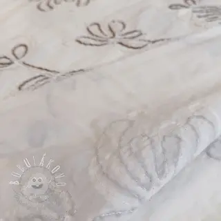 Bavlnená látka EMBROIDERY Loom En Light off white