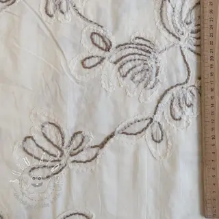 Bavlnená látka EMBROIDERY Loom En Light off white