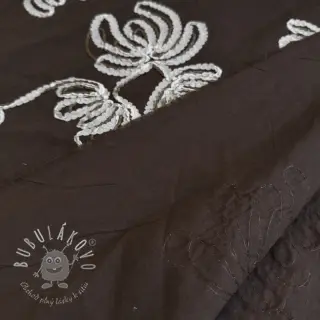 Bavlnená látka EMBROIDERY Loom En Light brown