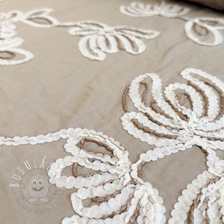 Bavlnená látka EMBROIDERY Loom En Light natural