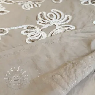 Bavlnená látka EMBROIDERY Loom En Light natural
