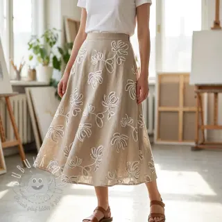 Bavlnená látka EMBROIDERY Loom En Light natural