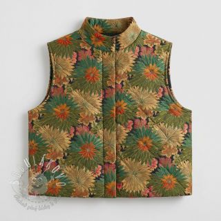 Dekoračná látka jacquard Matcha allover kaki