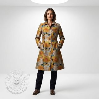 Dekoračná látka jacquard Matcha allover peanut