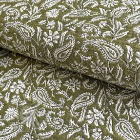 Dekoračná látka jacquard Mumbai allover kaki
