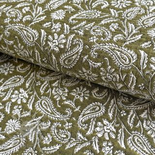 Dekoračná látka jacquard Mumbai allover kaki