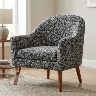 Dekoračná látka jacquard Mumbai allover noir