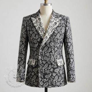 Dekoračná látka jacquard Mumbai allover noir