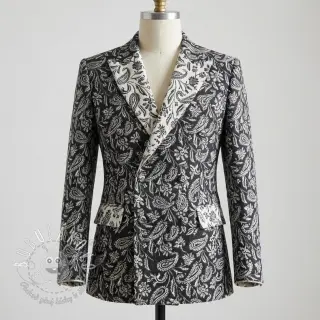 Dekoračná látka jacquard Mumbai allover noir