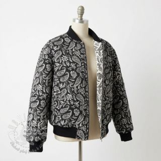 Dekoračná látka jacquard Mumbai allover noir