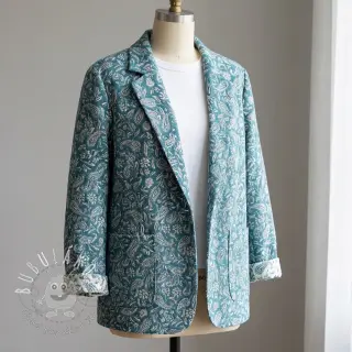 Dekoračná látka jacquard Mumbai allover jade
