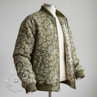 Dekoračná látka jacquard Mumbai allover kaki