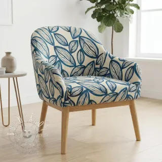 Dekoračná látka jacquard Folia bleu