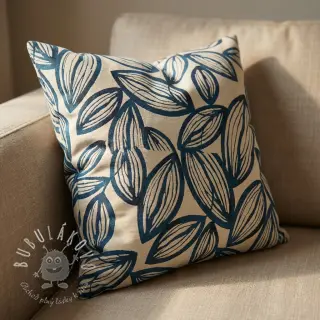 Dekoračná látka jacquard Folia bleu