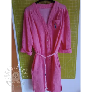 Dvojitá gázovina/mušelín pink