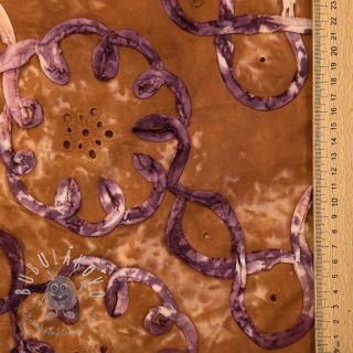 Bavlnená látka TIE DYE EMBROIDERY Elise tape design B