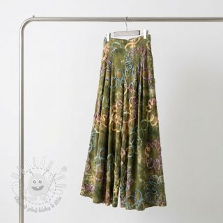 Bavlnená látka TIE DYE EMBROIDERY Elise tape design A