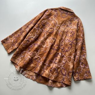 Bavlnená látka TIE DYE EMBROIDERY Elise tape design B