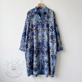 Bavlnená látka TIE DYE EMBROIDERY Elise tape design D