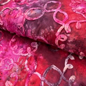 Bavlnená látka TIE DYE EMBROIDERY Elise tape design E