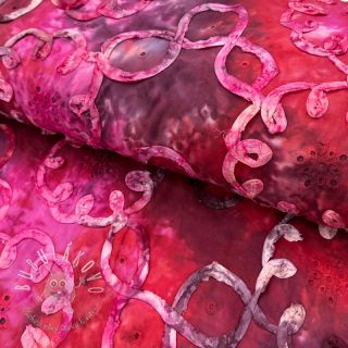 Bavlnená látka TIE DYE EMBROIDERY Elise tape design E