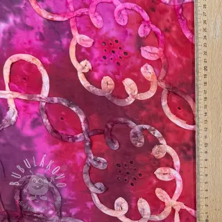 Bavlnená látka TIE DYE EMBROIDERY Elise tape design E