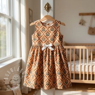 Bavlnená látka HANDCRAFTED BLOCK-PRINTED COTTON