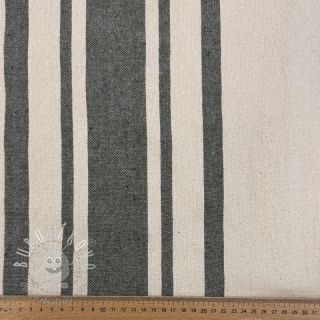 Dekoračná látka Bernadette stripe kaki