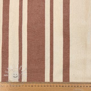Dekoračná látka Bernadette stripe terracotta