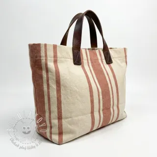 Dekoračná látka Bernadette stripe terracotta