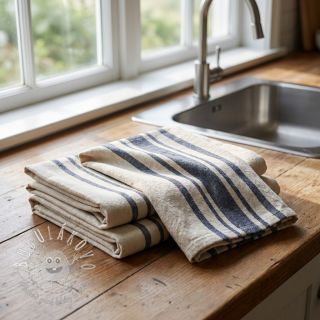 Dekoračná látka Bernadette stripe indigo